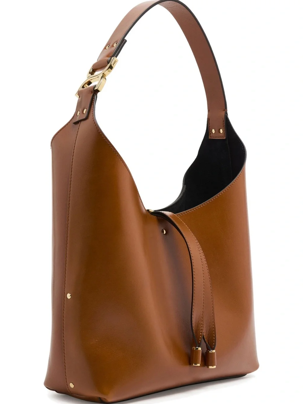 Chloe Marcie Leather Hobo Bag with Gold Accents